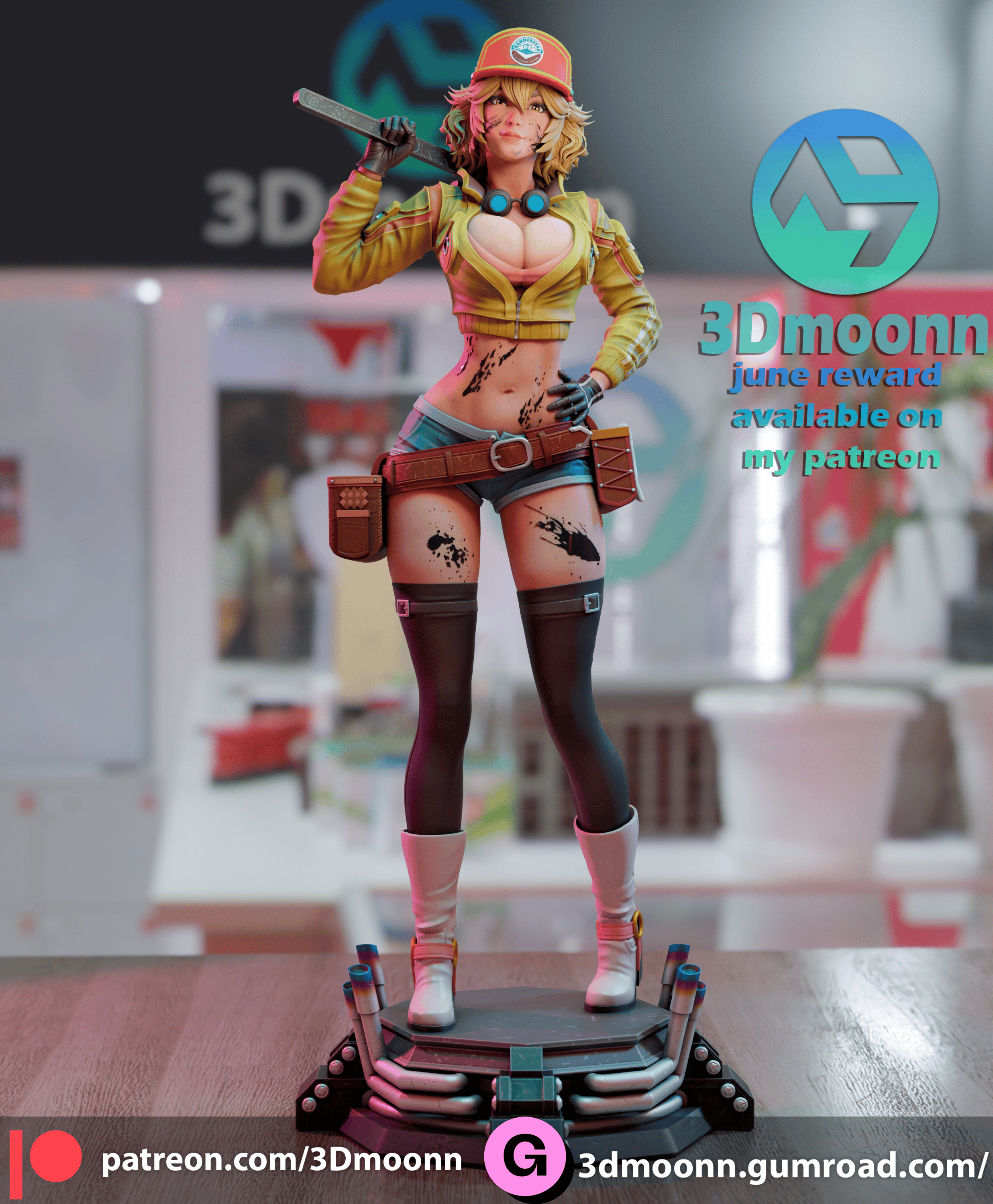 Cindy - Final Fantasy - SFW + NSFW - 3D Printable file STL 3D File - Image 2