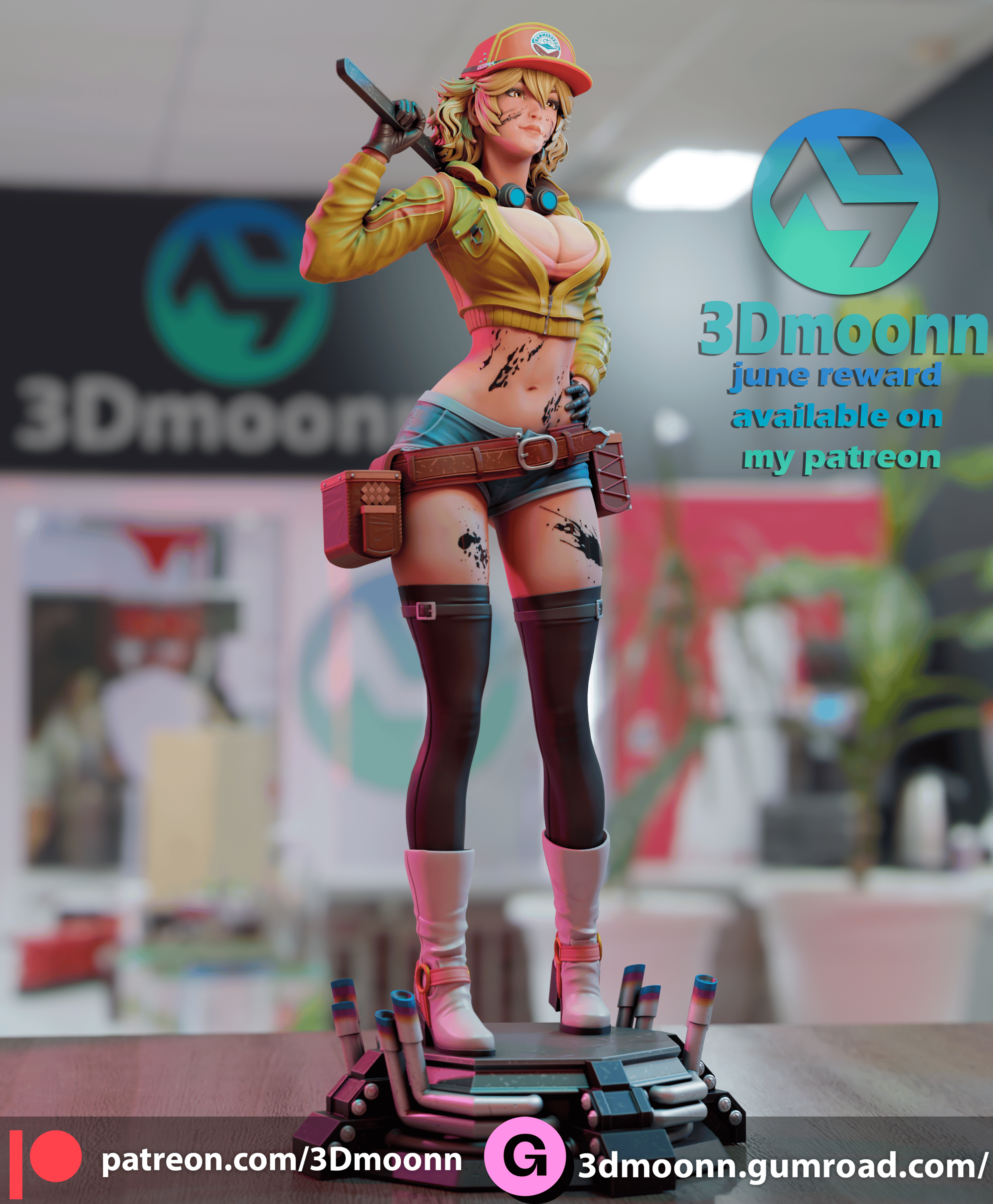 Cindy - Final Fantasy - SFW + NSFW - 3D Printable file STL 3D File - Image 4