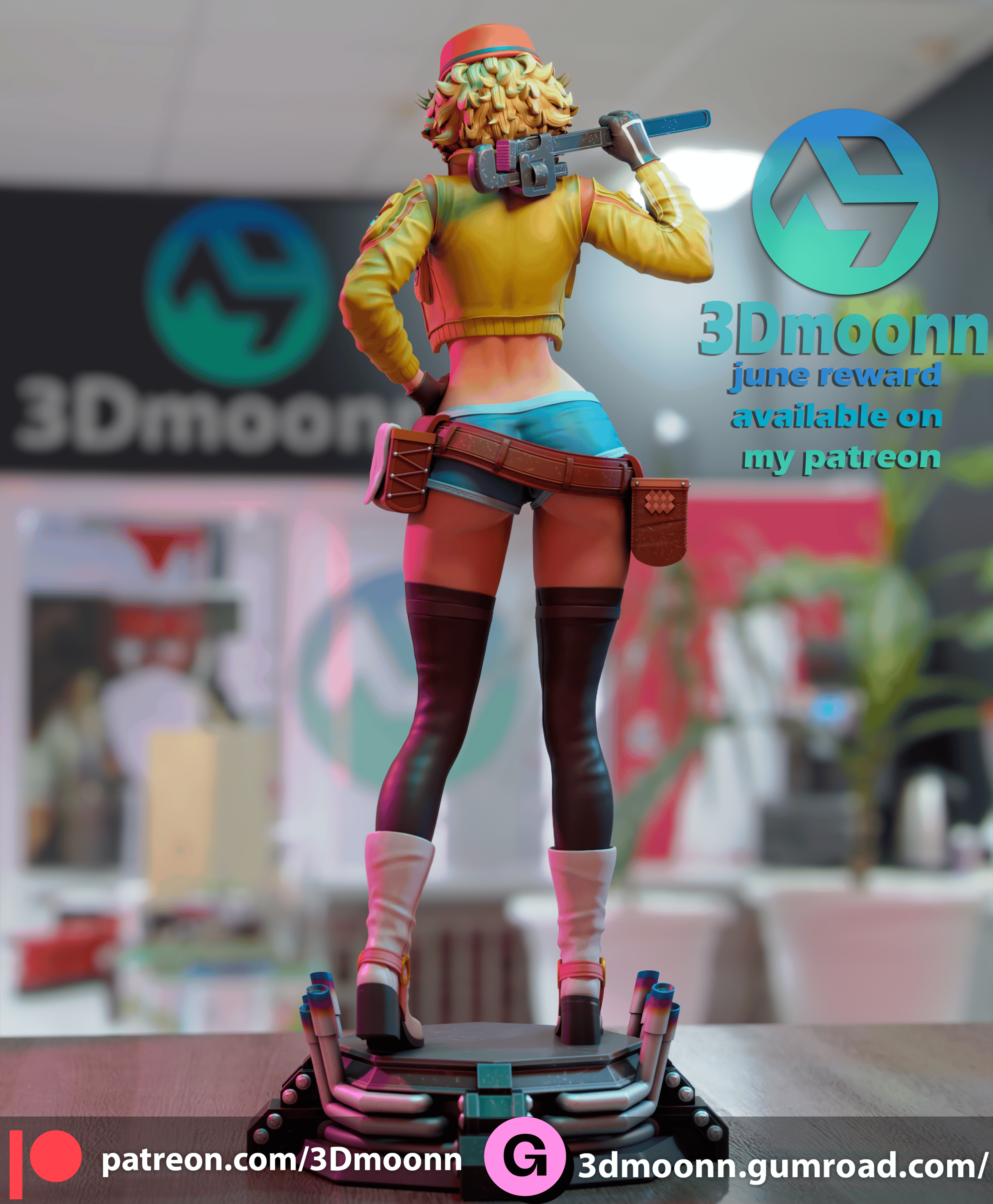 Cindy - Final Fantasy - SFW + NSFW - 3D Printable file STL 3D File - Image 5