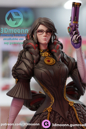 Bayonetta + NSFW STL file for 3D printing