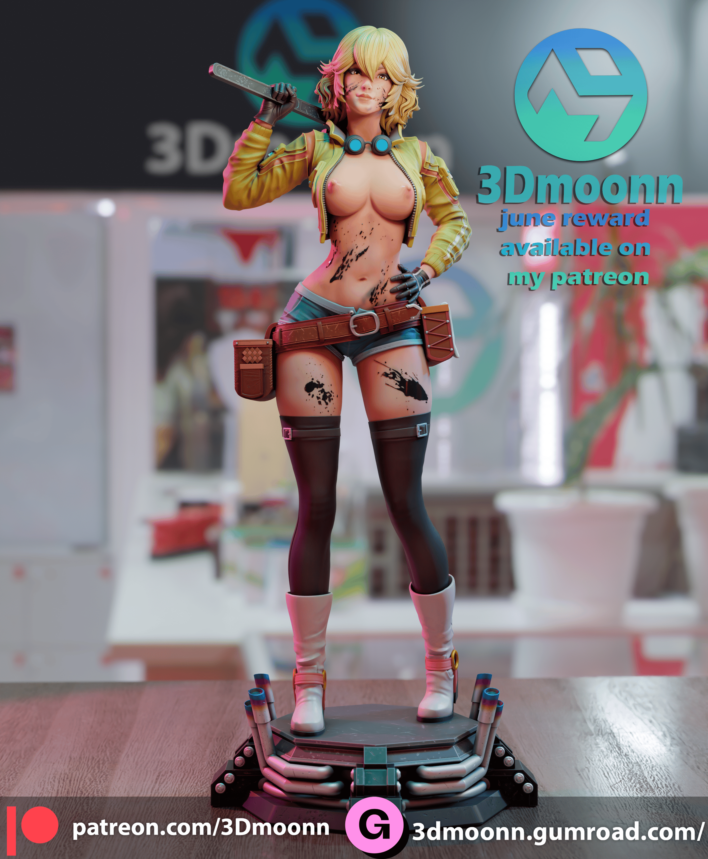 Cindy - Final Fantasy - SFW + NSFW - 3D Printable file STL 3D File - Image 7