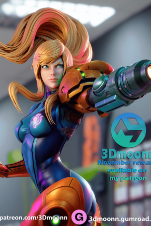 Samus SFW + NSFW STL file for 3D printing