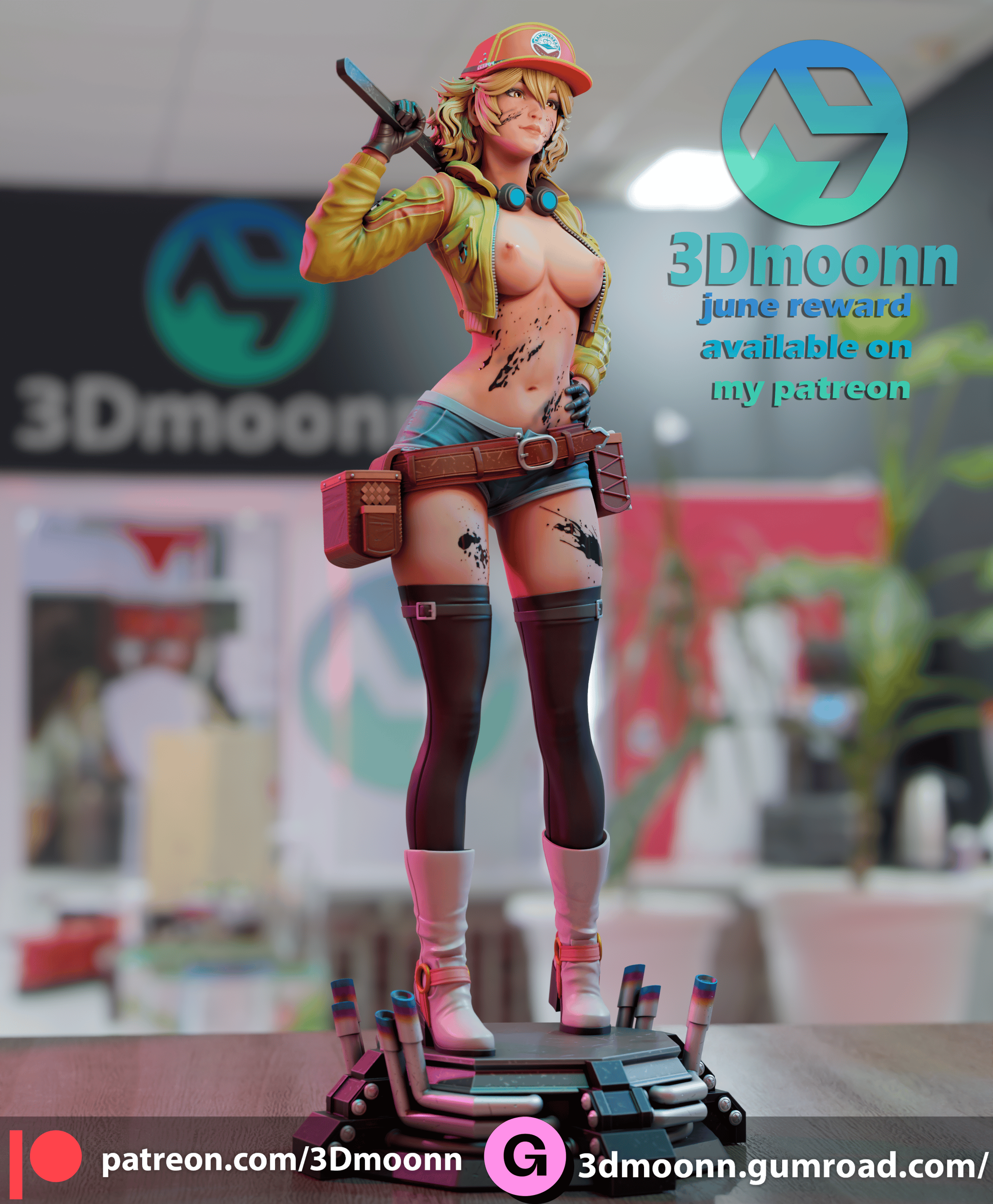 Cindy - Final Fantasy - SFW + NSFW - 3D Printable file STL 3D File - Image 8