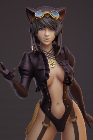 Steampunk Catwoman STL file for 3D printing