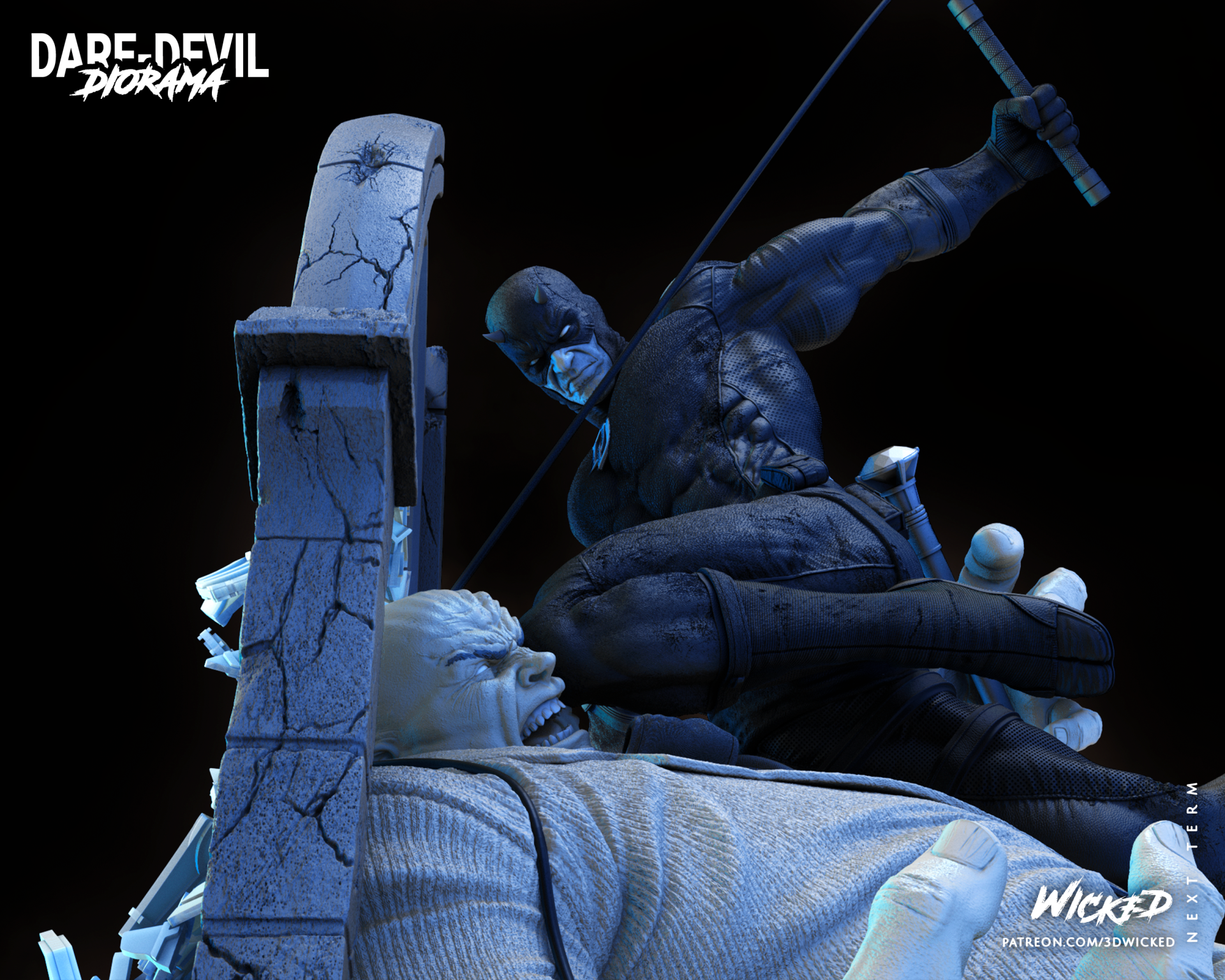 Diorama Daredevil and Kingpin