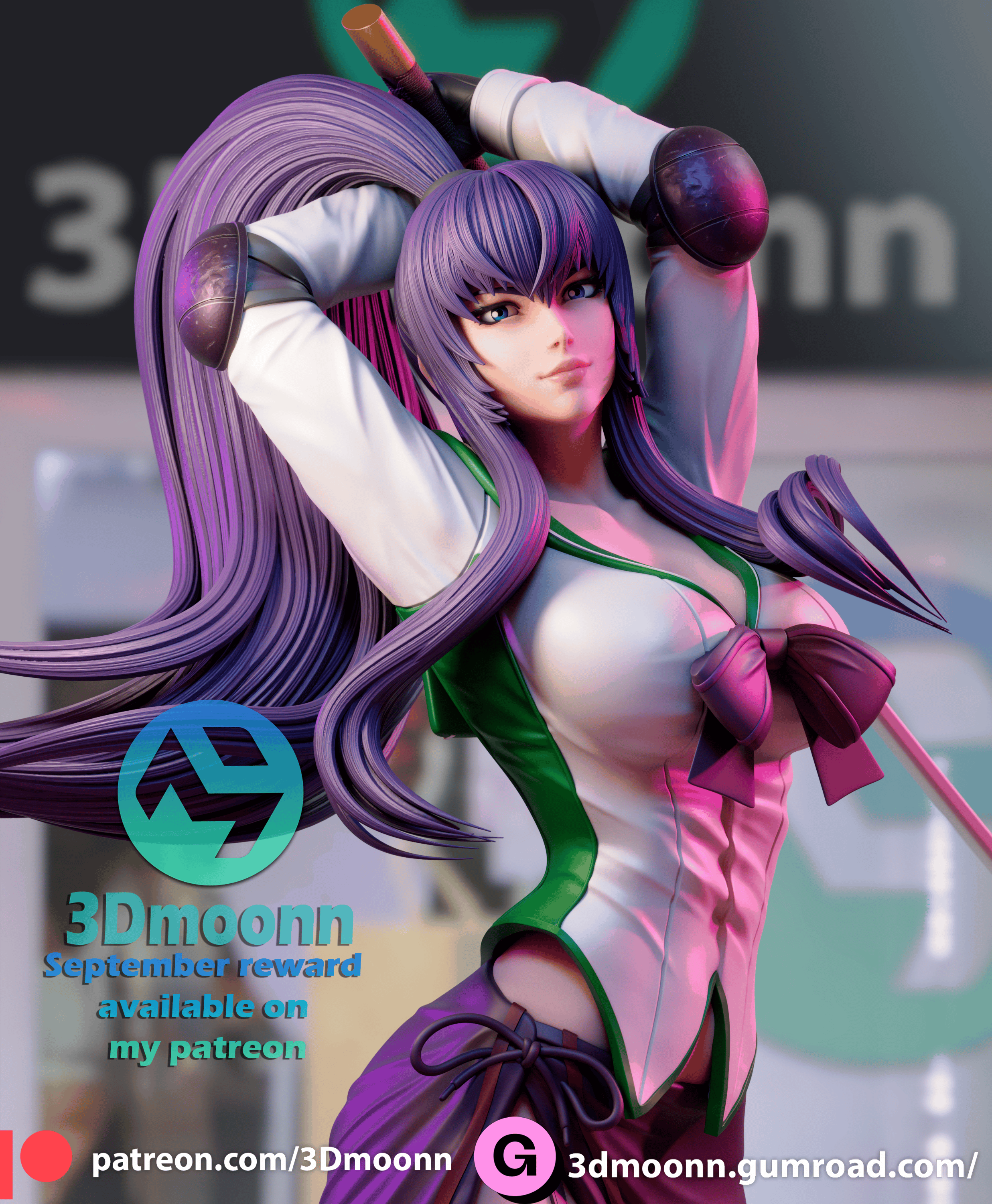 Saeko Busujima STL file for 3D printing