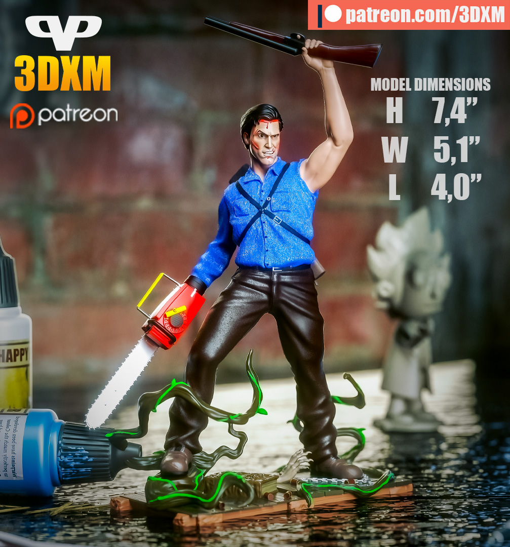 Ash Evil Dead STL file for 3D printing