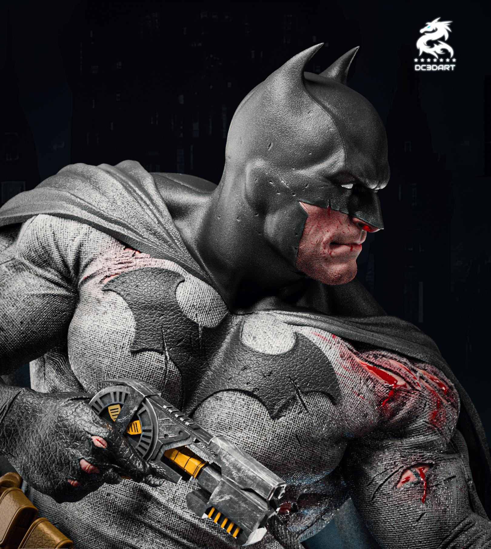 Batman Serius+ BUST STL file for 3D printing