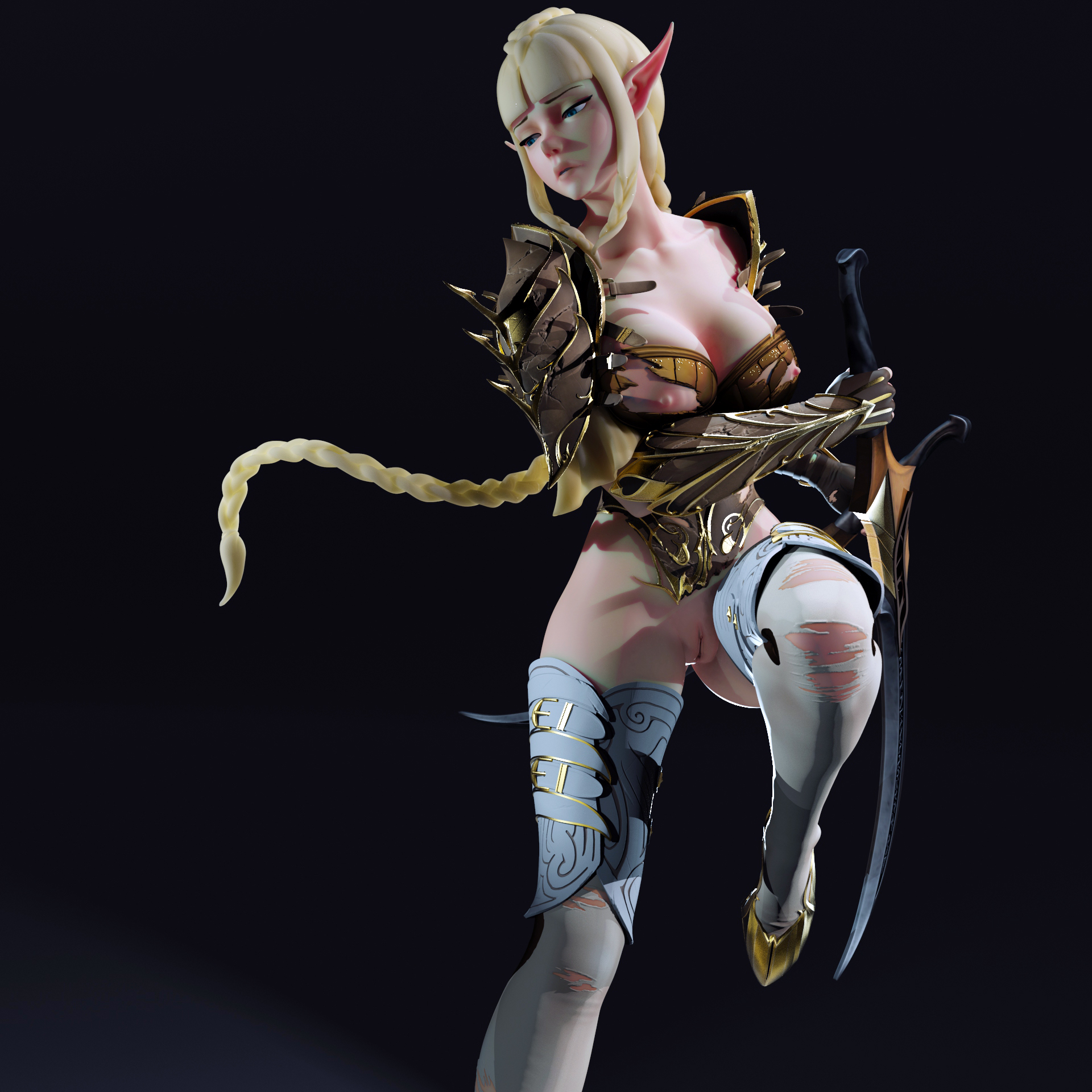 Elven Assassin STL file for 3D printing
