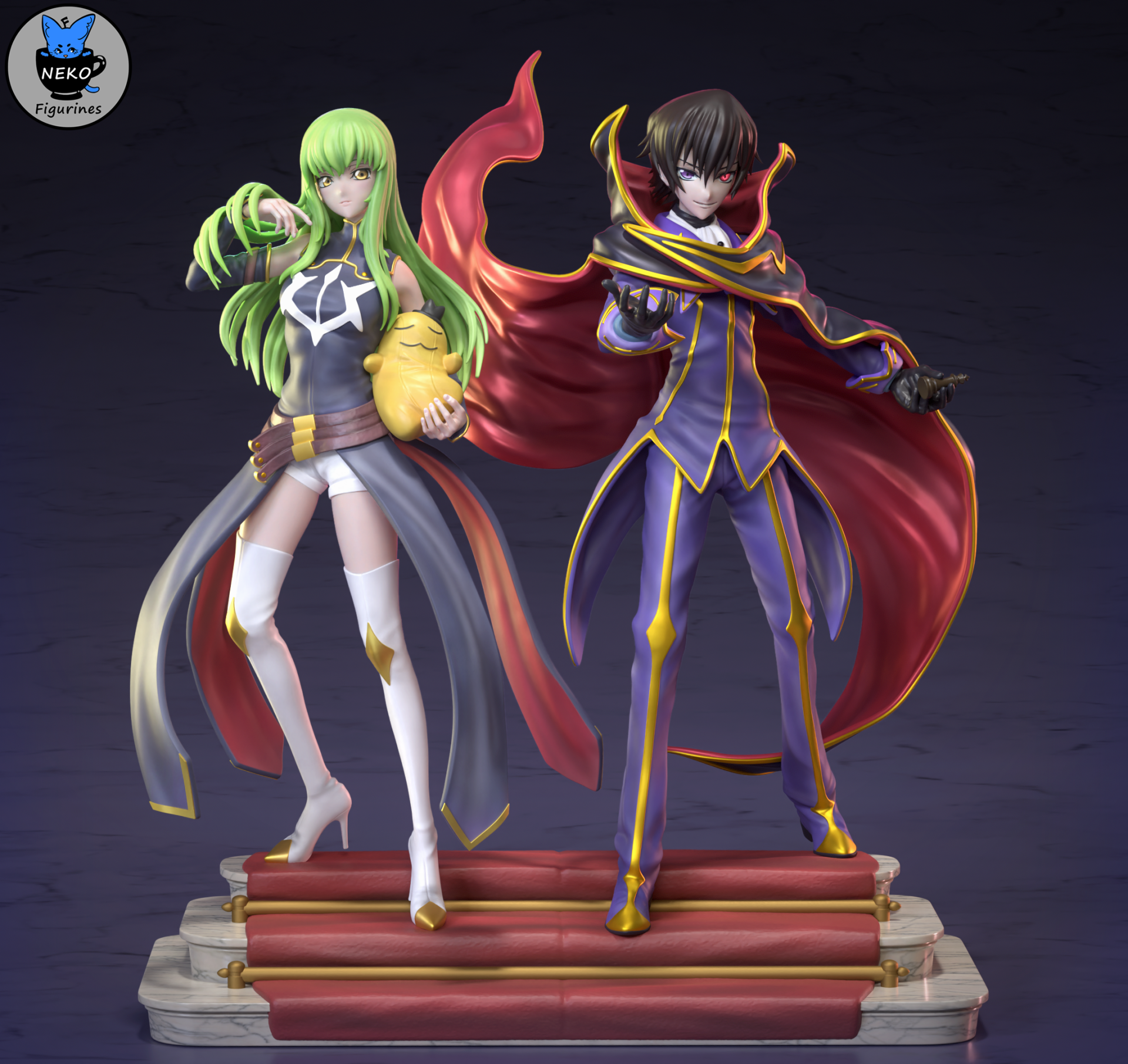 Lelouch and C.C (Code Geass) STL file for 3D printing