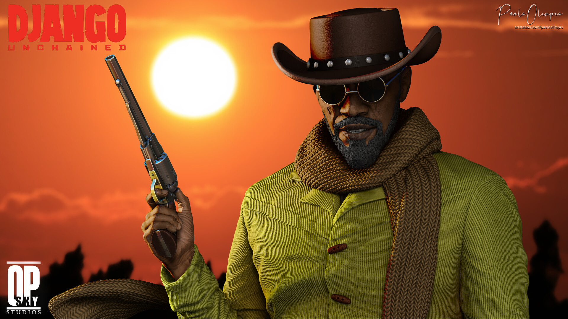 DJANGO UNCHAINED STL file for 3D printing
