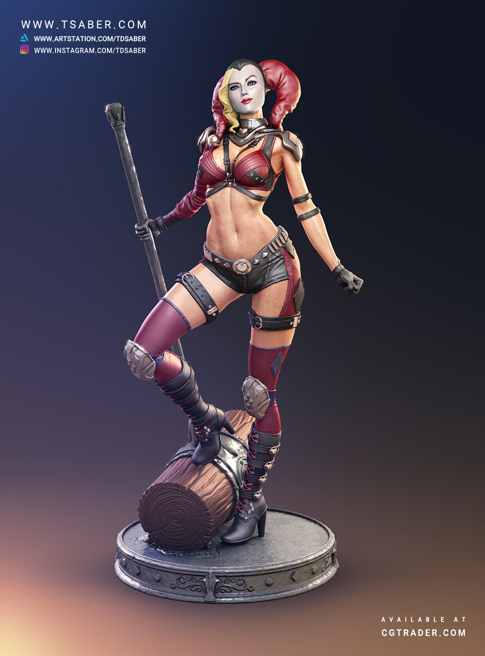 Harley Quinn STL file for 3D printing