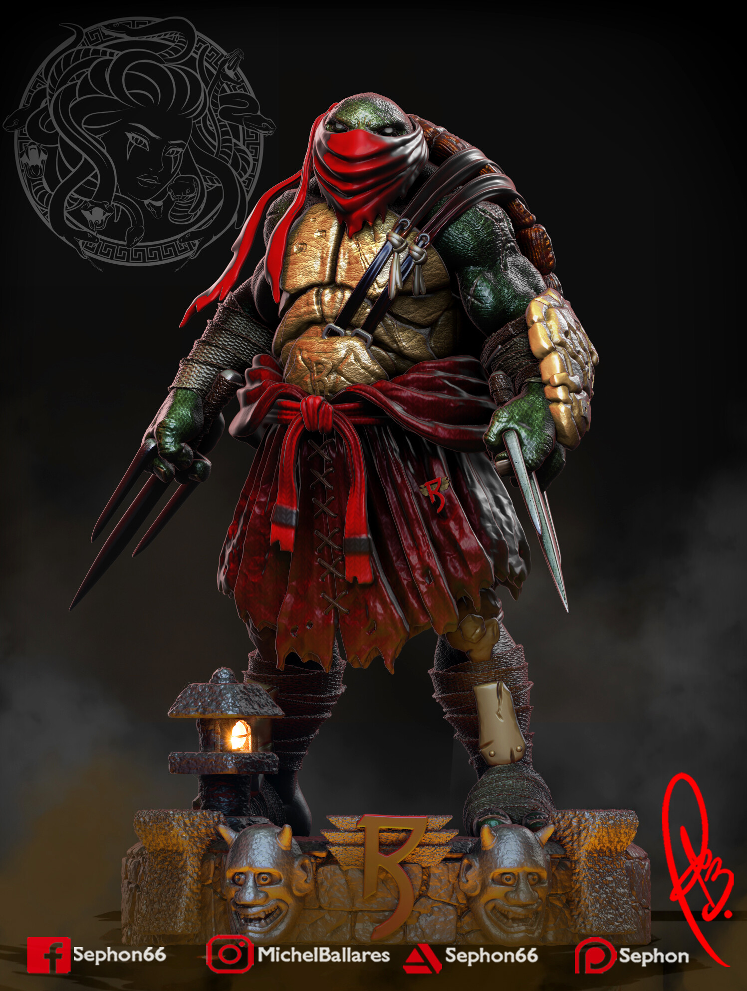 Raphael - TMNT STL file for 3D printing
