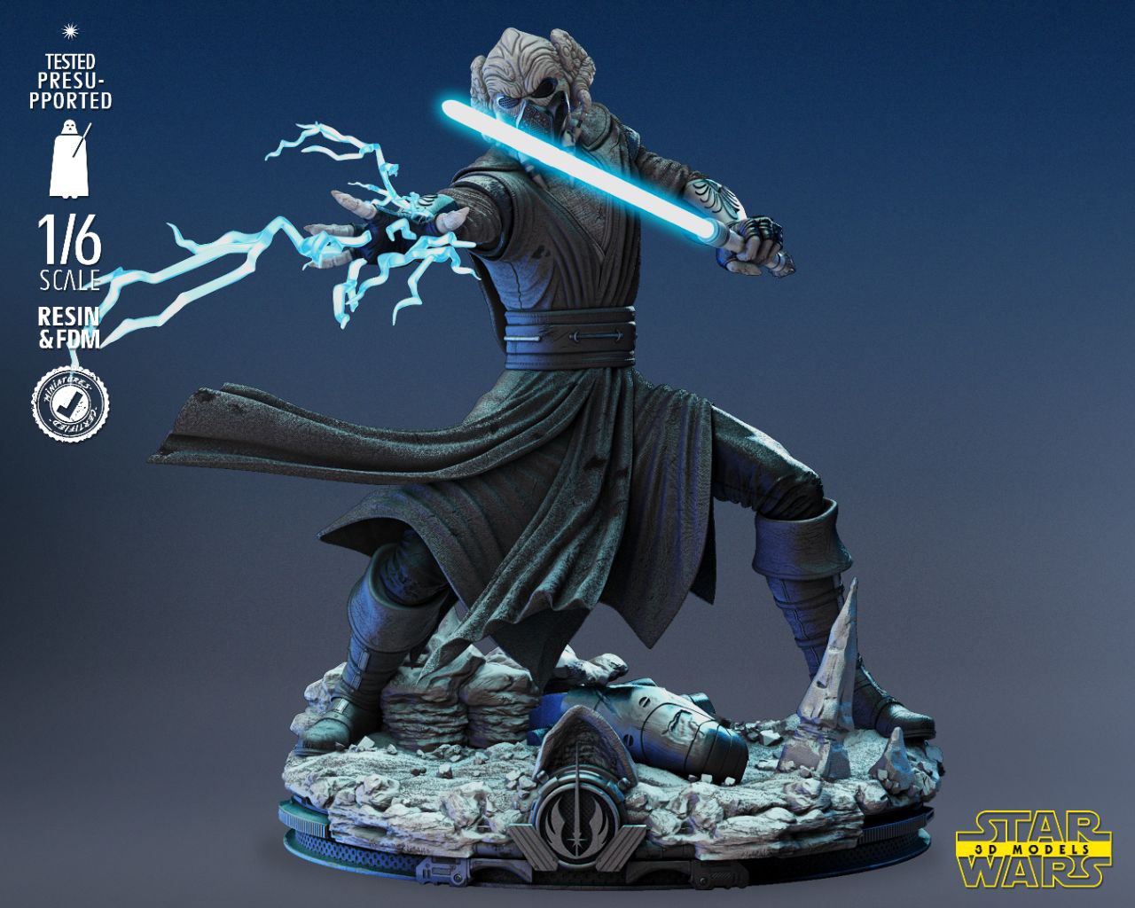 Star Wars - Plo Koon STL file for 3D printing