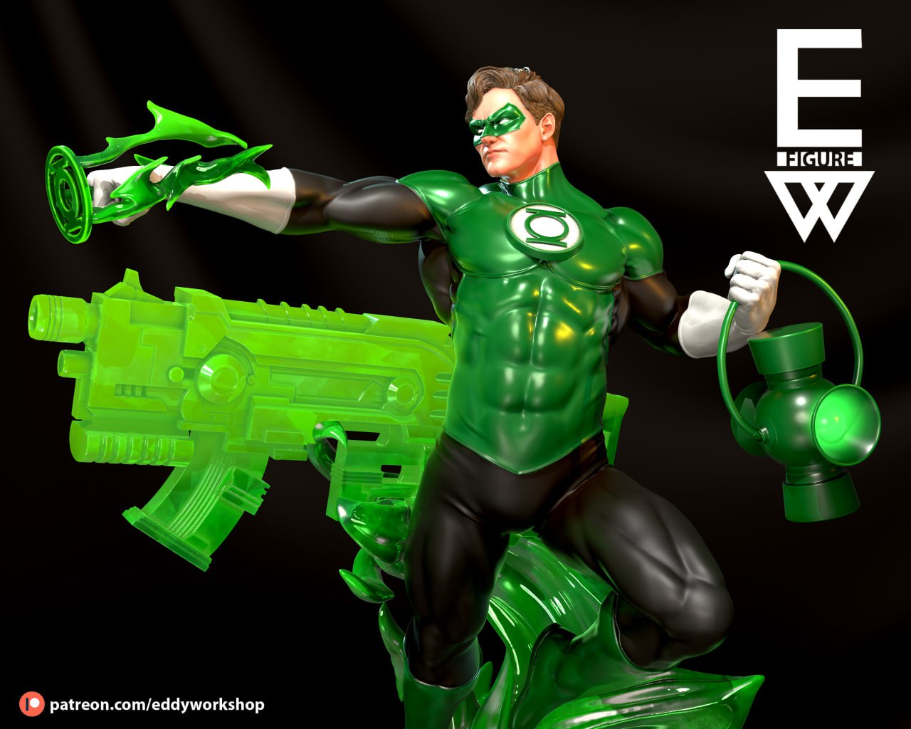Green Lantern STL file for 3D printing