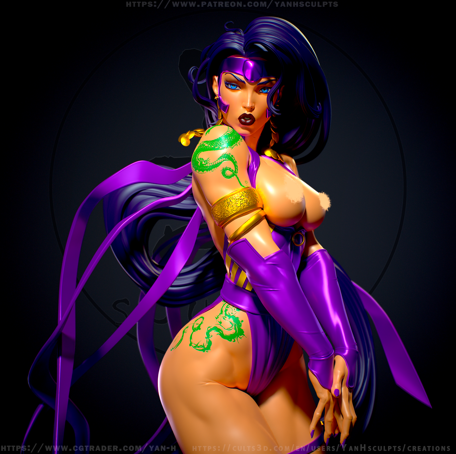 Voodoo Girl - standard + NSFW - STL 3D Print - Image 9