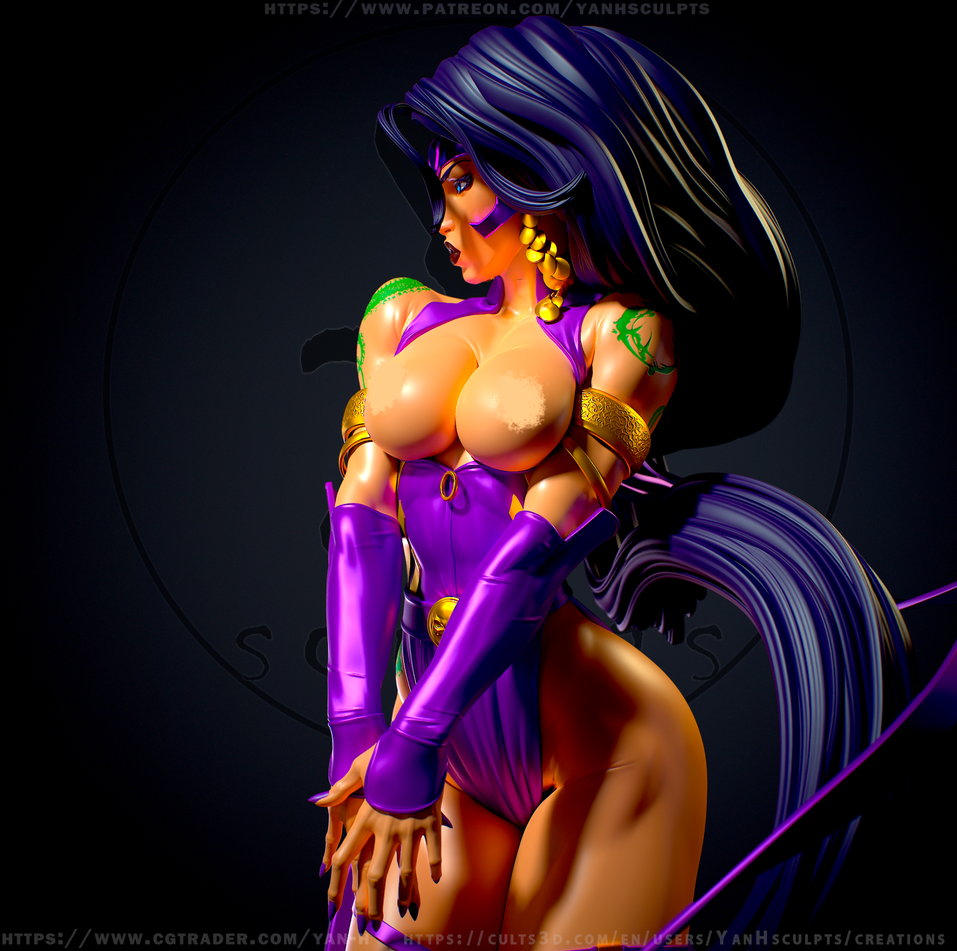 Voodoo Girl - standard + NSFW - STL 3D Print - Image 11