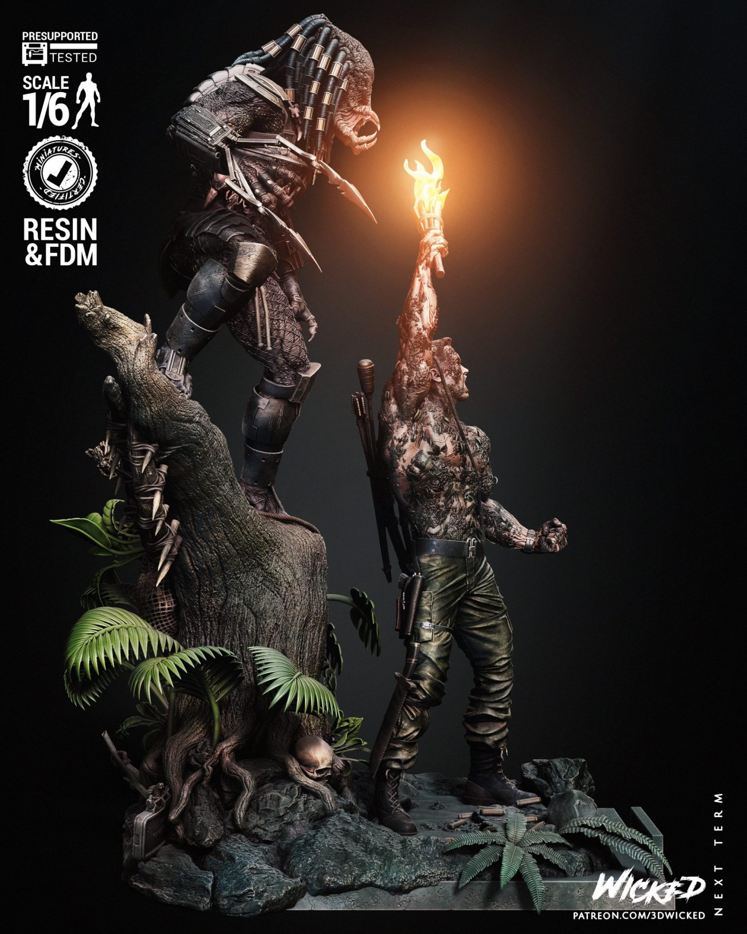 Predator and Dutch Diorama - STL 3D Printable - Image 5
