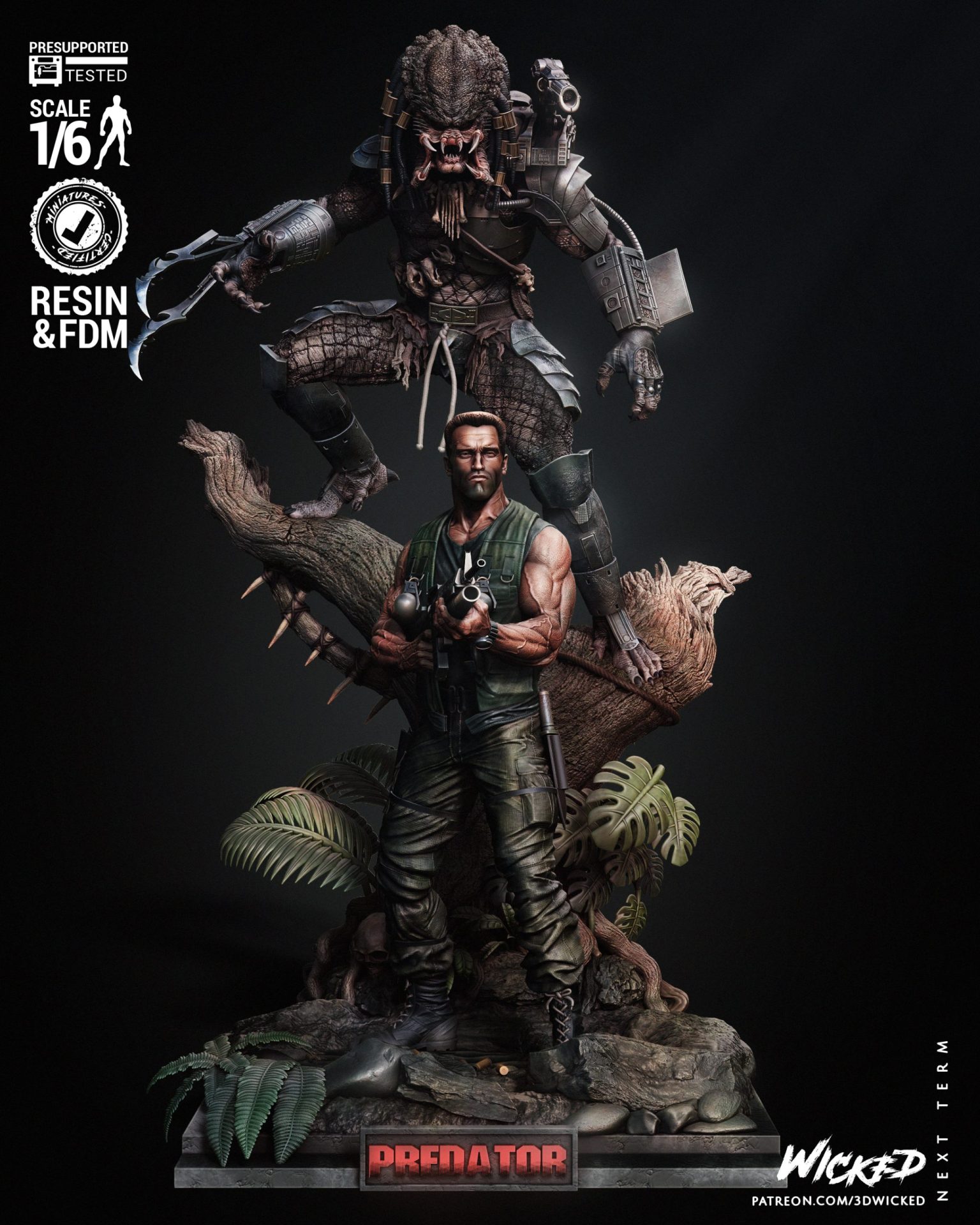 Predator and Dutch Diorama V2