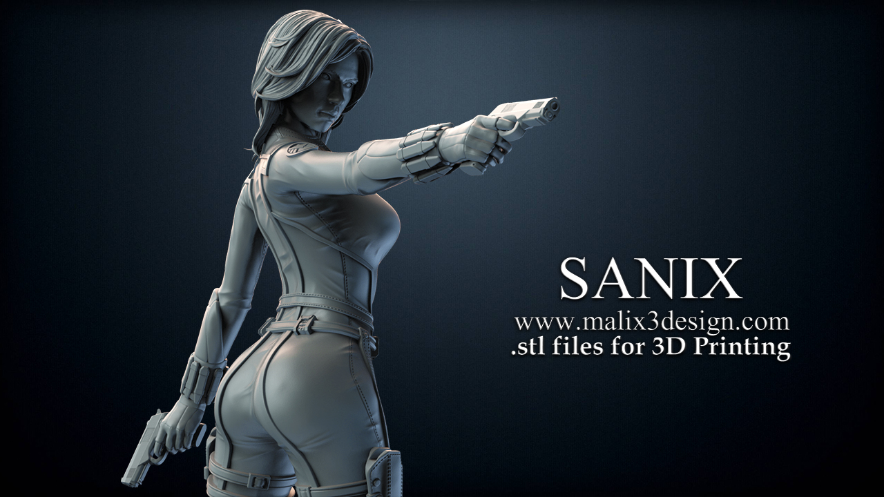 Black Widow STL file for 3D printing