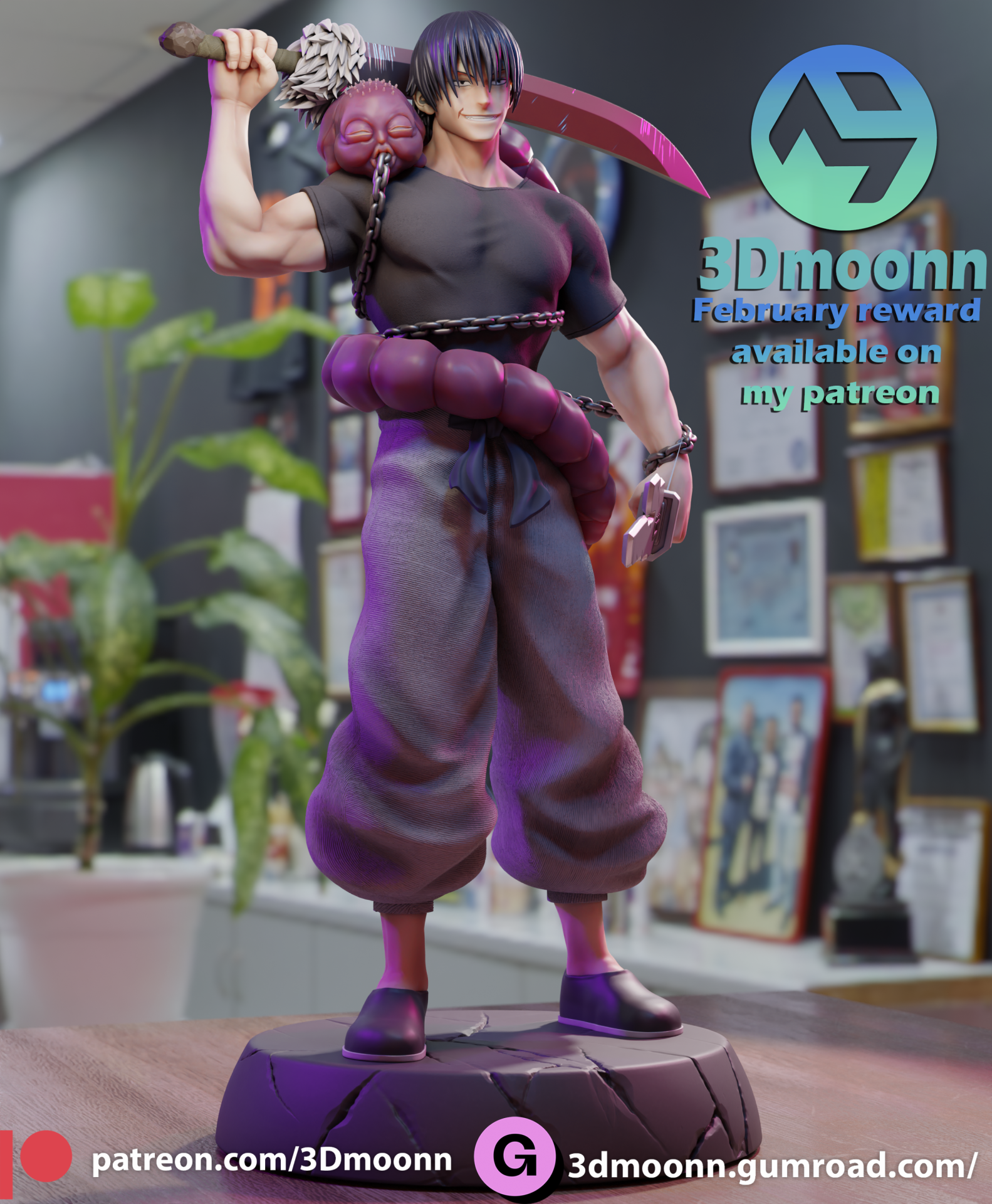 Toji Fushiguro STL 3D Print - Image 2
