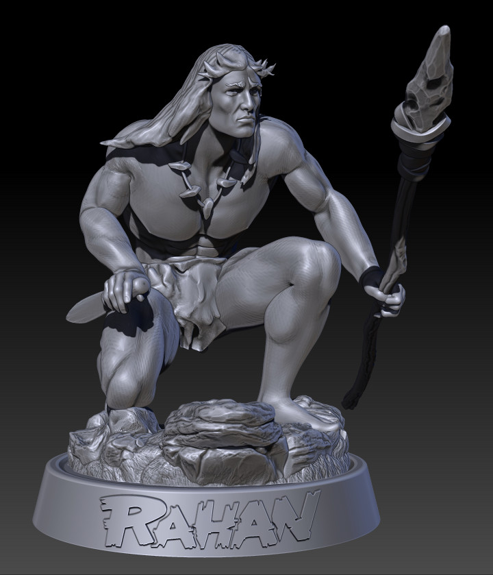 Rahan Prehistoric Warrior - STL 3D Printable file STL file for 3D printing