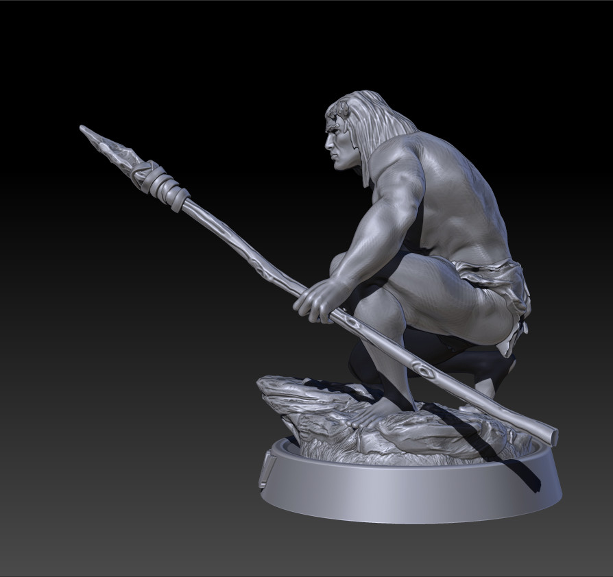 Rahan Prehistoric Warrior - STL 3D Printable file - Image 2