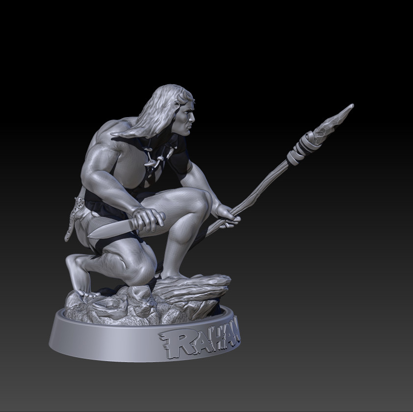 Rahan Prehistoric Warrior - STL 3D Printable file - Image 3