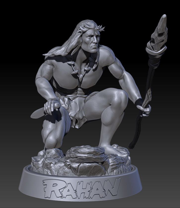 Rahan Prehistoric Warrior - STL 3D Printable file - Image 4