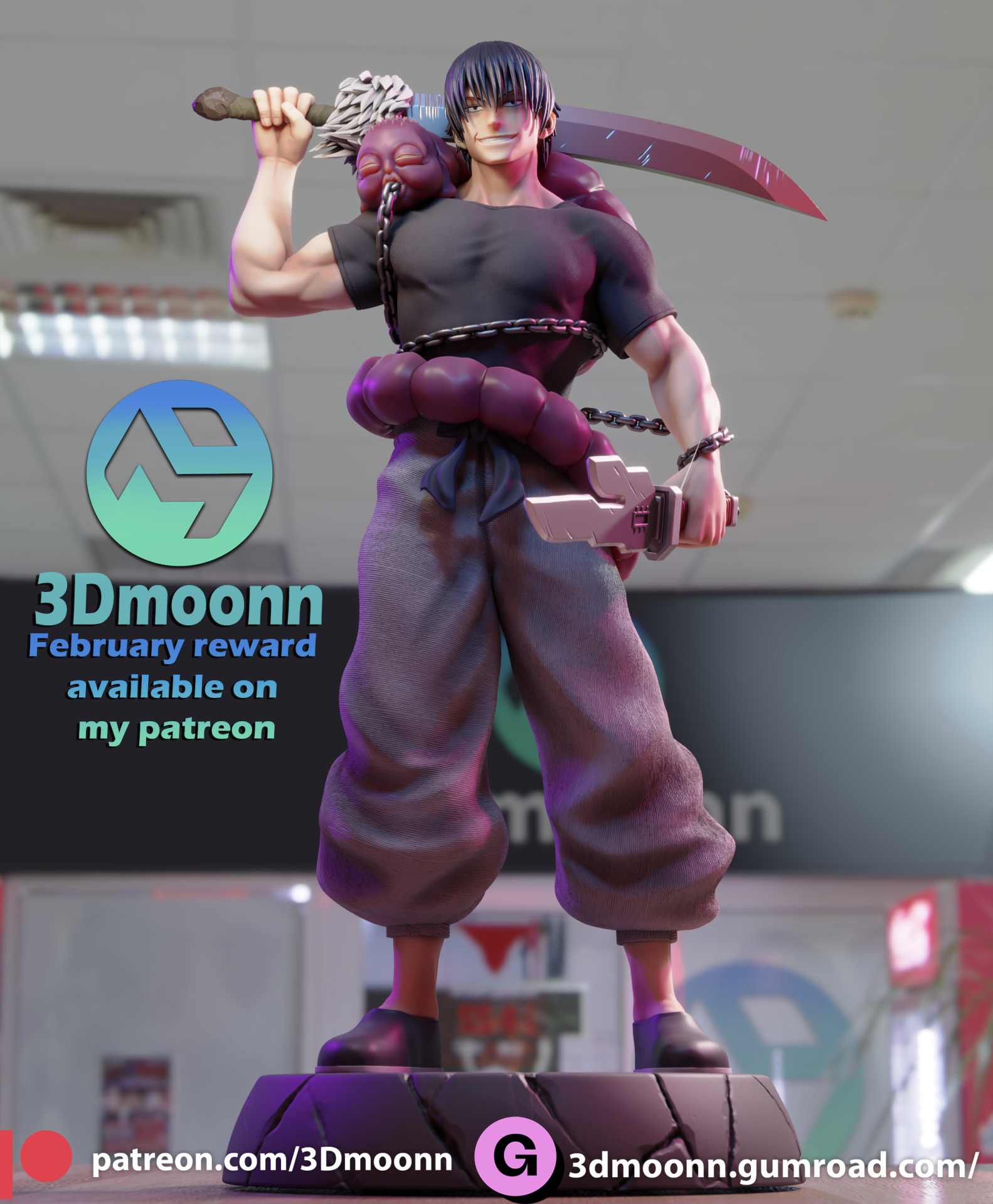 Toji Fushiguro STL 3D Print - Image 3