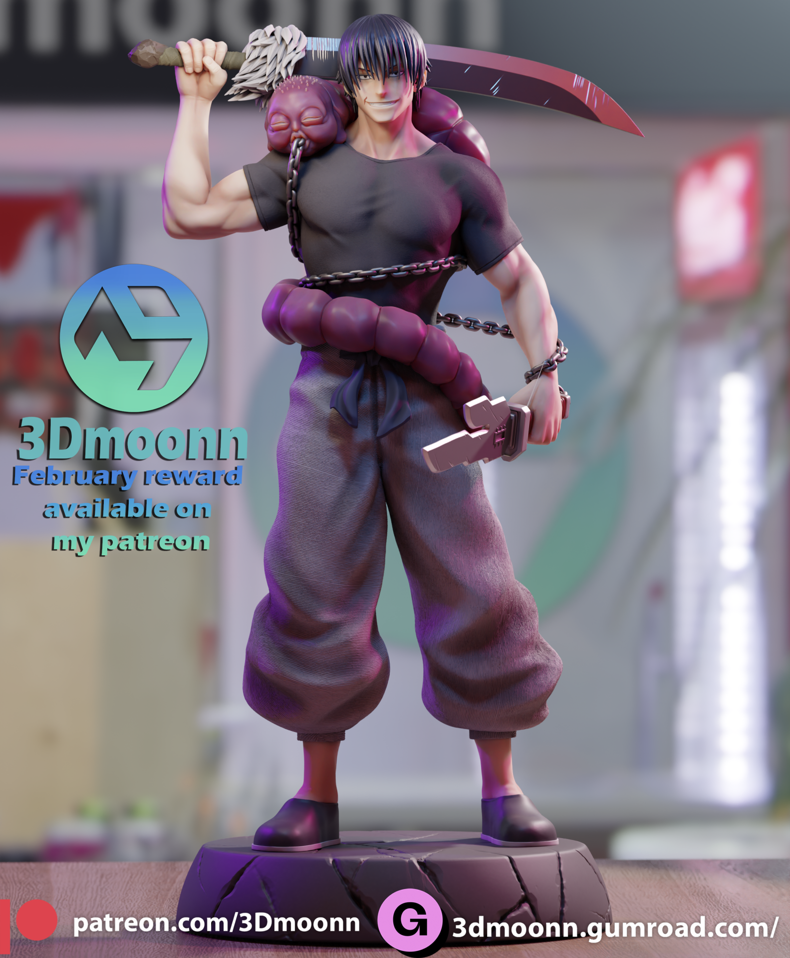 Toji Fushiguro STL 3D Print - Image 5