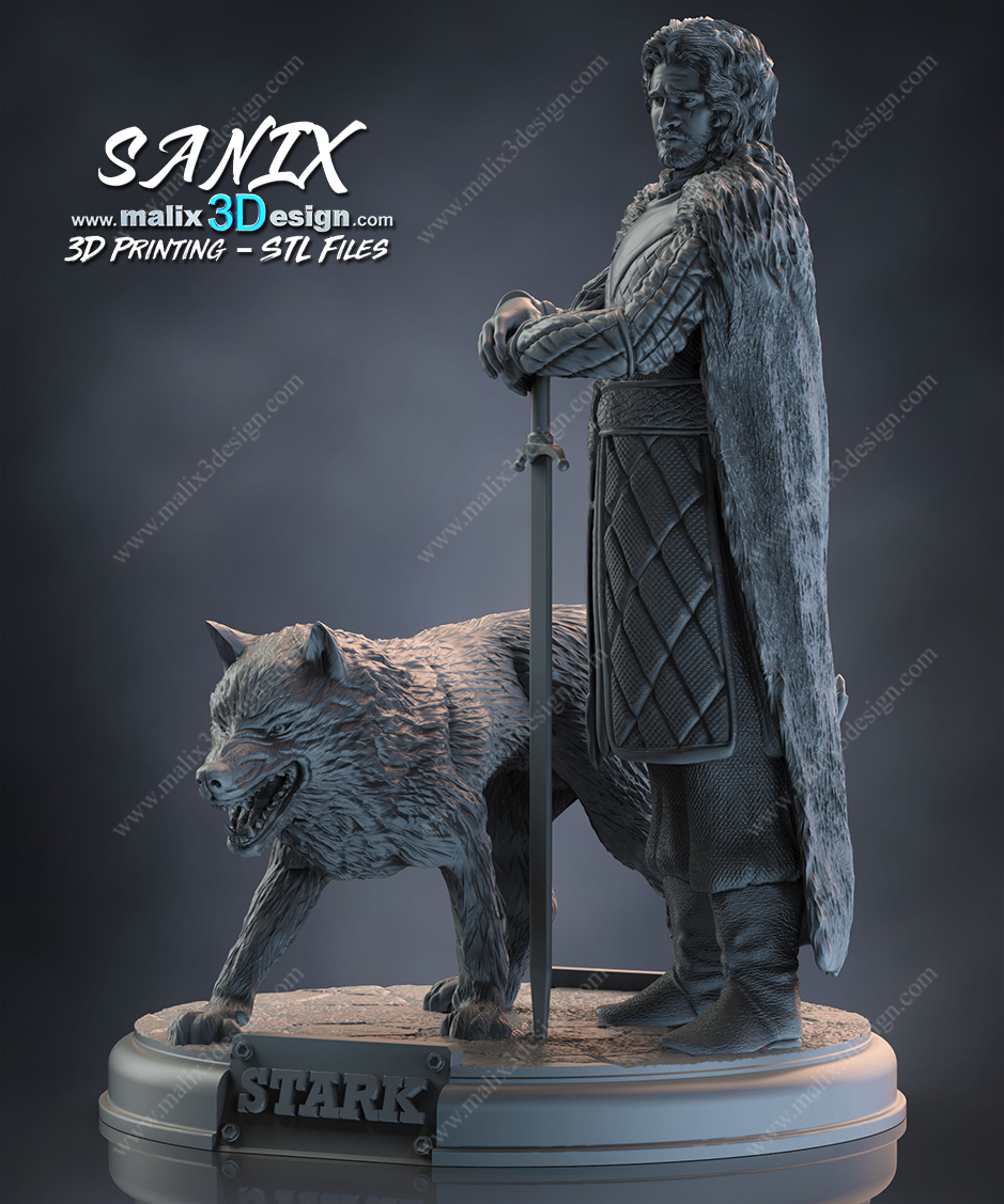 GOT - House Stark STL file for 3D printing
