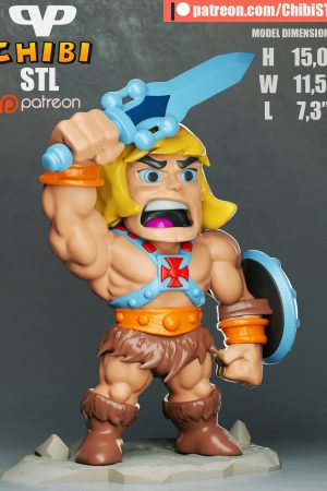 He-Man CHIBI - MOTU STL file for 3D printing
