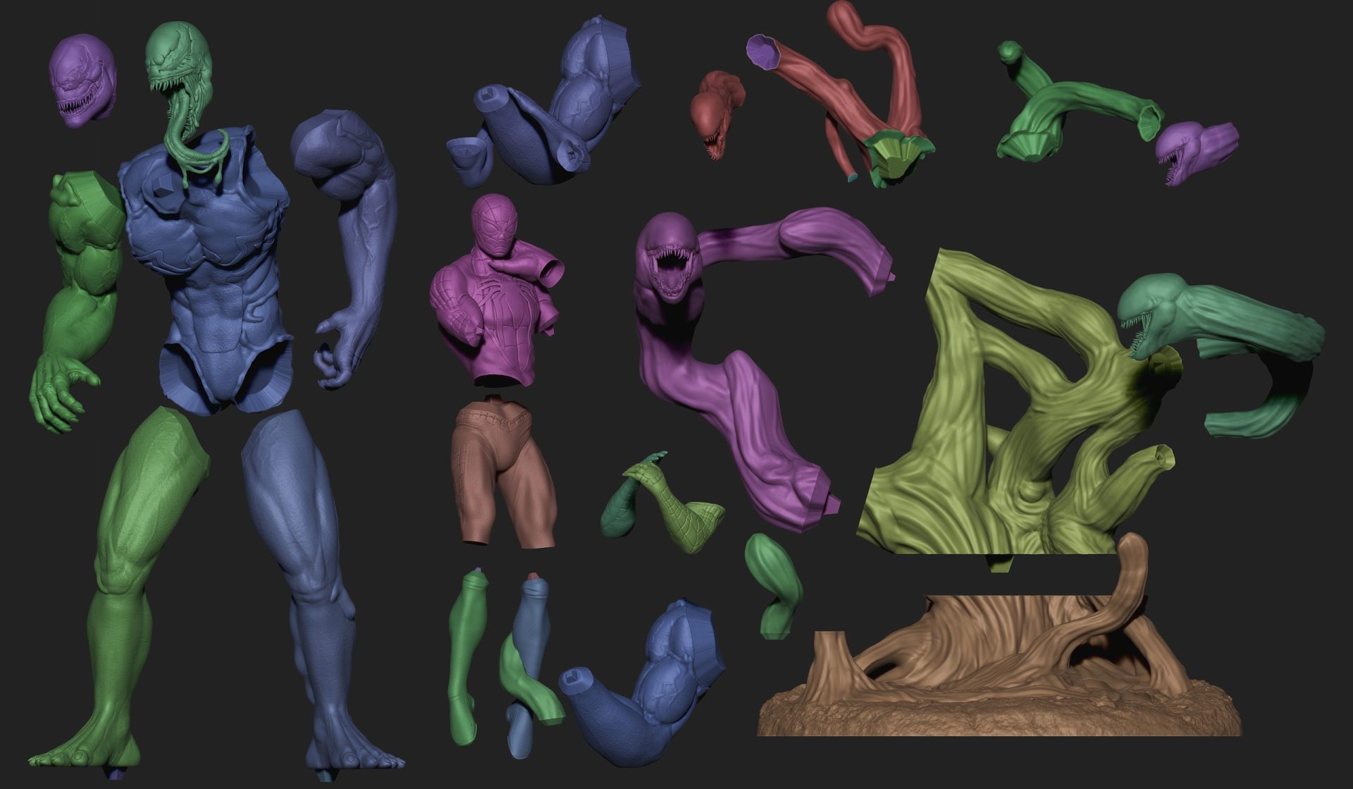 Venom Spiderman - STL 3D Printable - Image 6