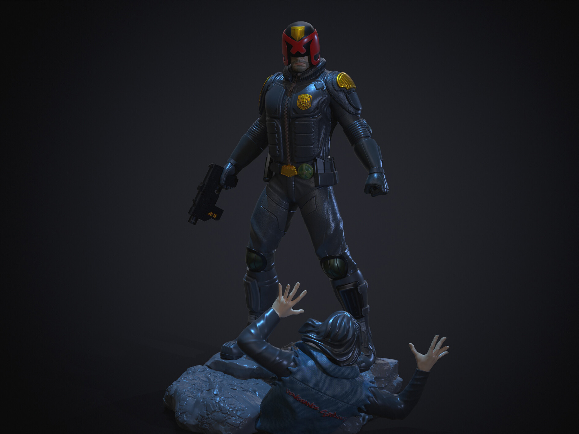 Judge Dredd STL file for 3D printing