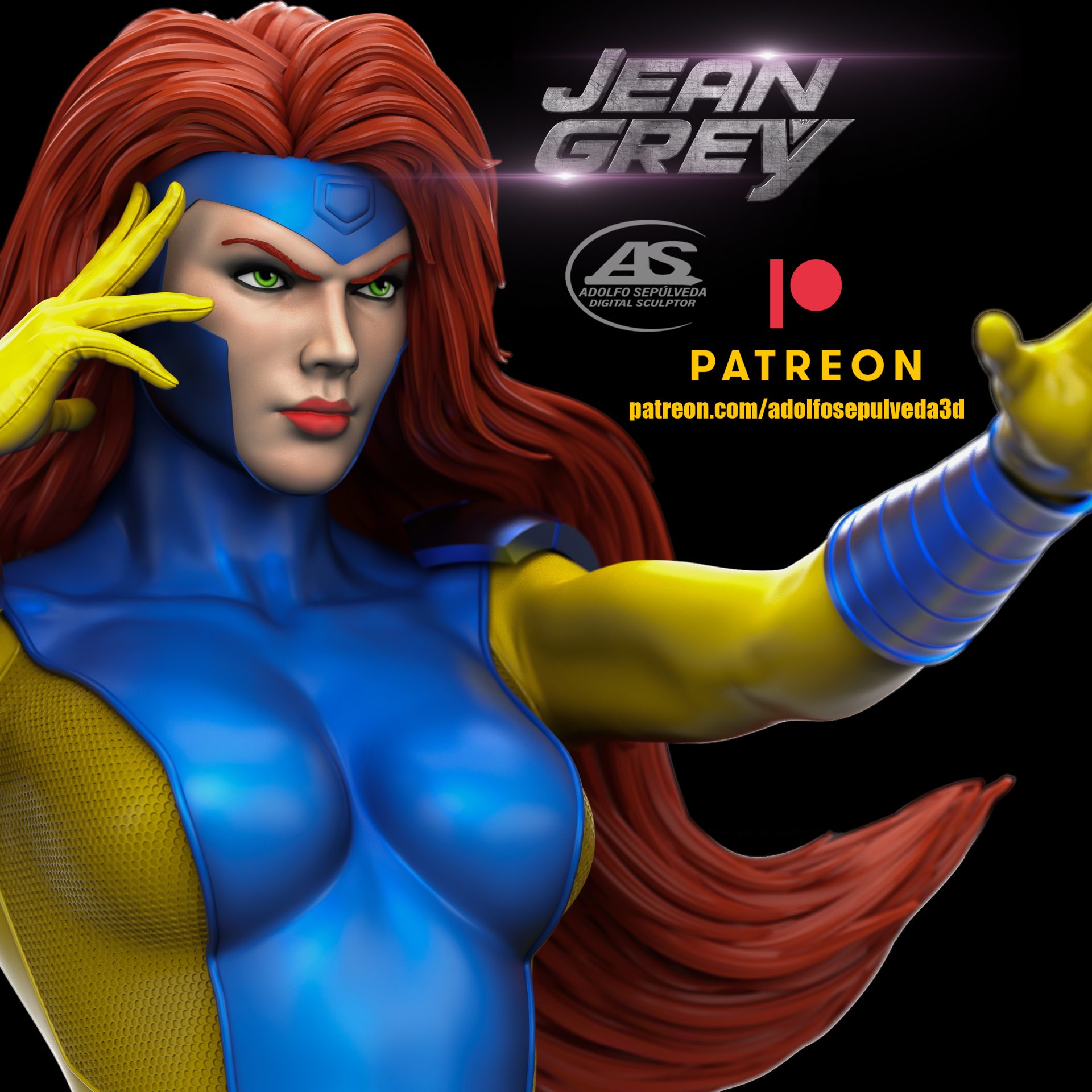JEAN GREY STL file for 3D printing