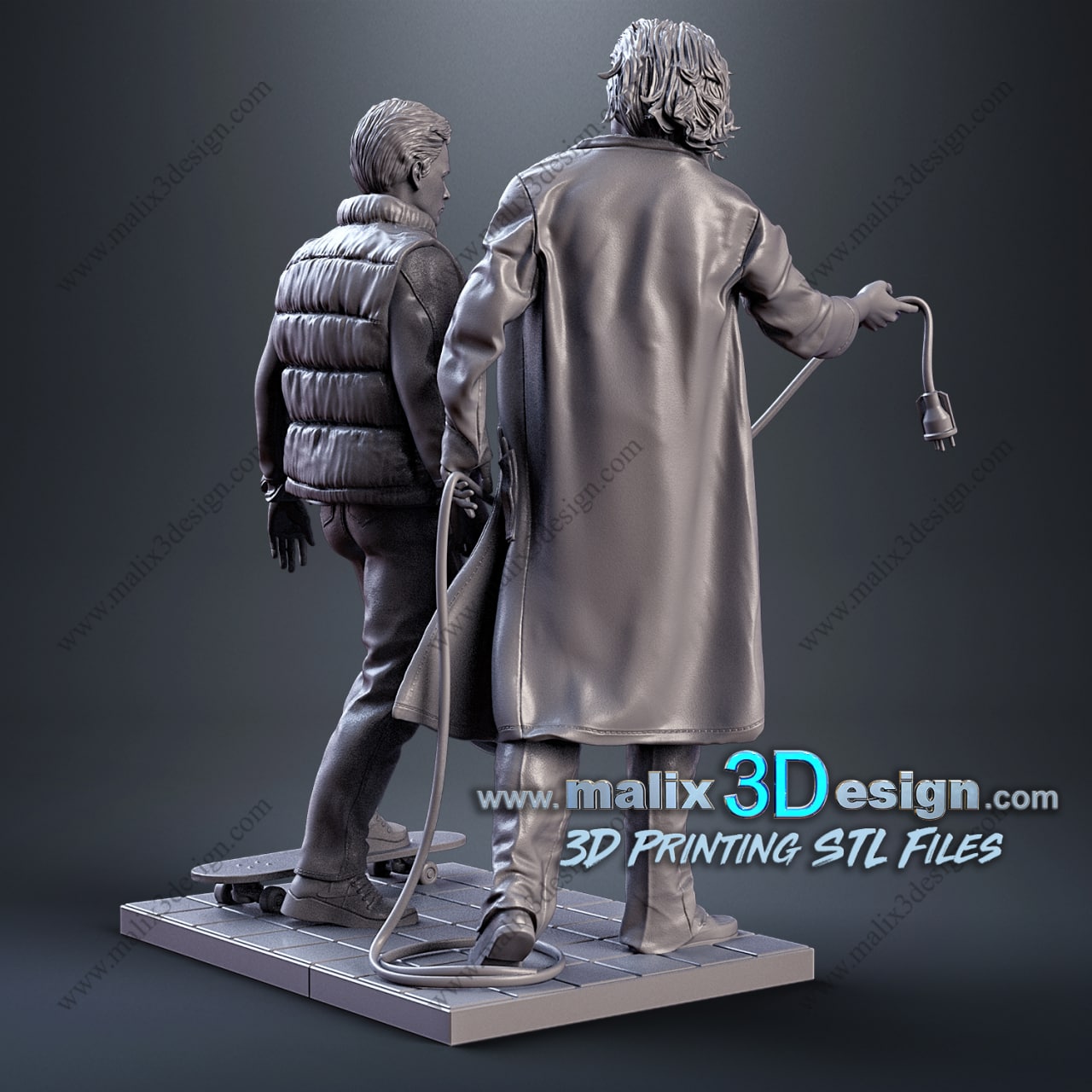 Back to the future Marty and Doc and DeLorean - Image 2
