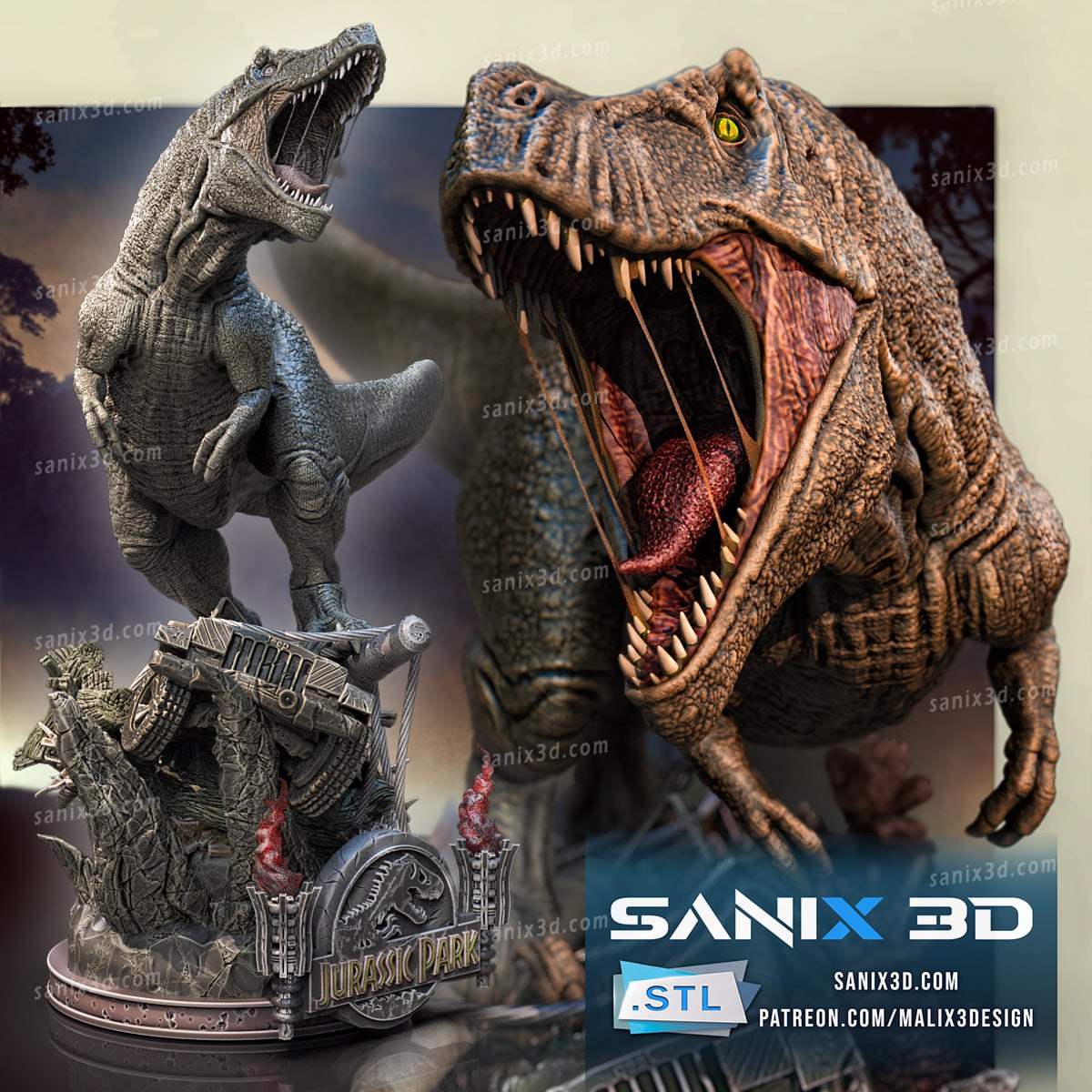 Jurassic Park STL file for 3D printing