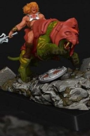 He-Man and Battlecat mini - MOTU STL file for 3D printing