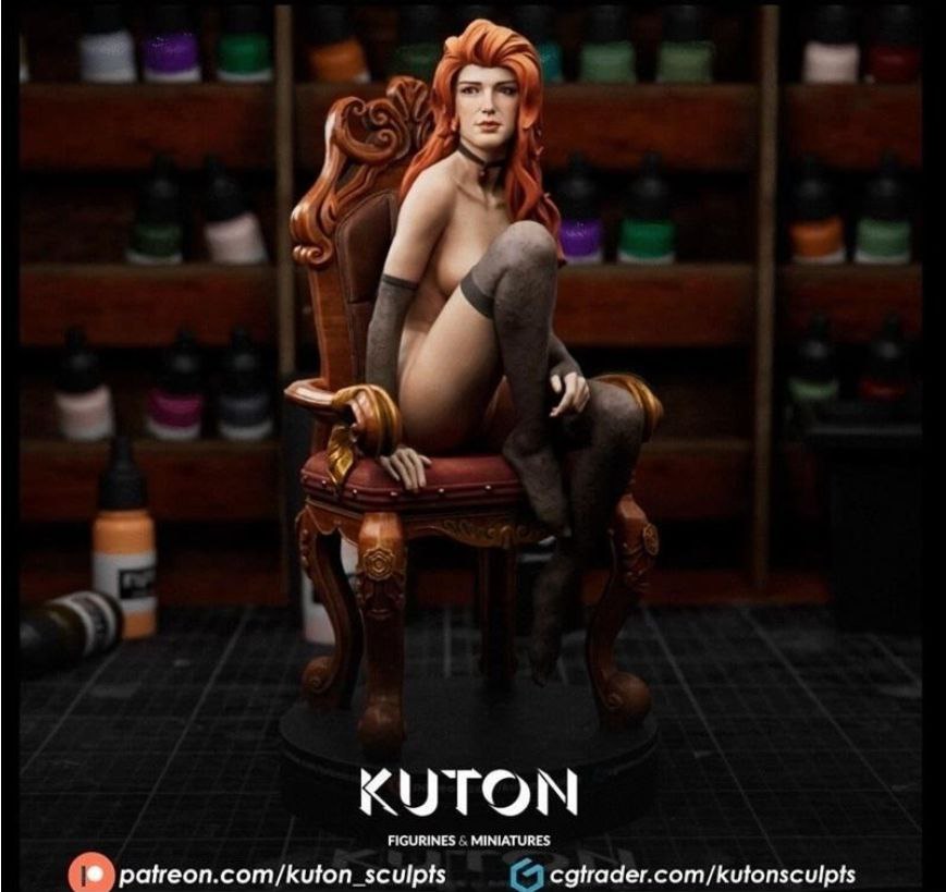 Vekna Red Hair Rin STL file for 3D printing