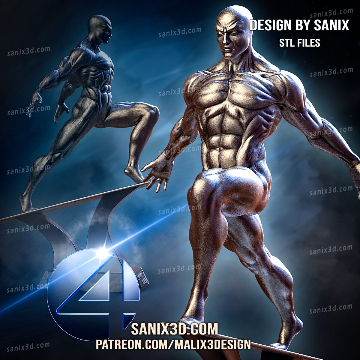 SILVER-SURFER STL file for 3D printing
