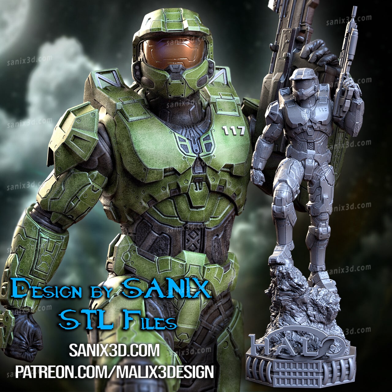 HALO ( Master CHIEF ) STL file for 3D printing