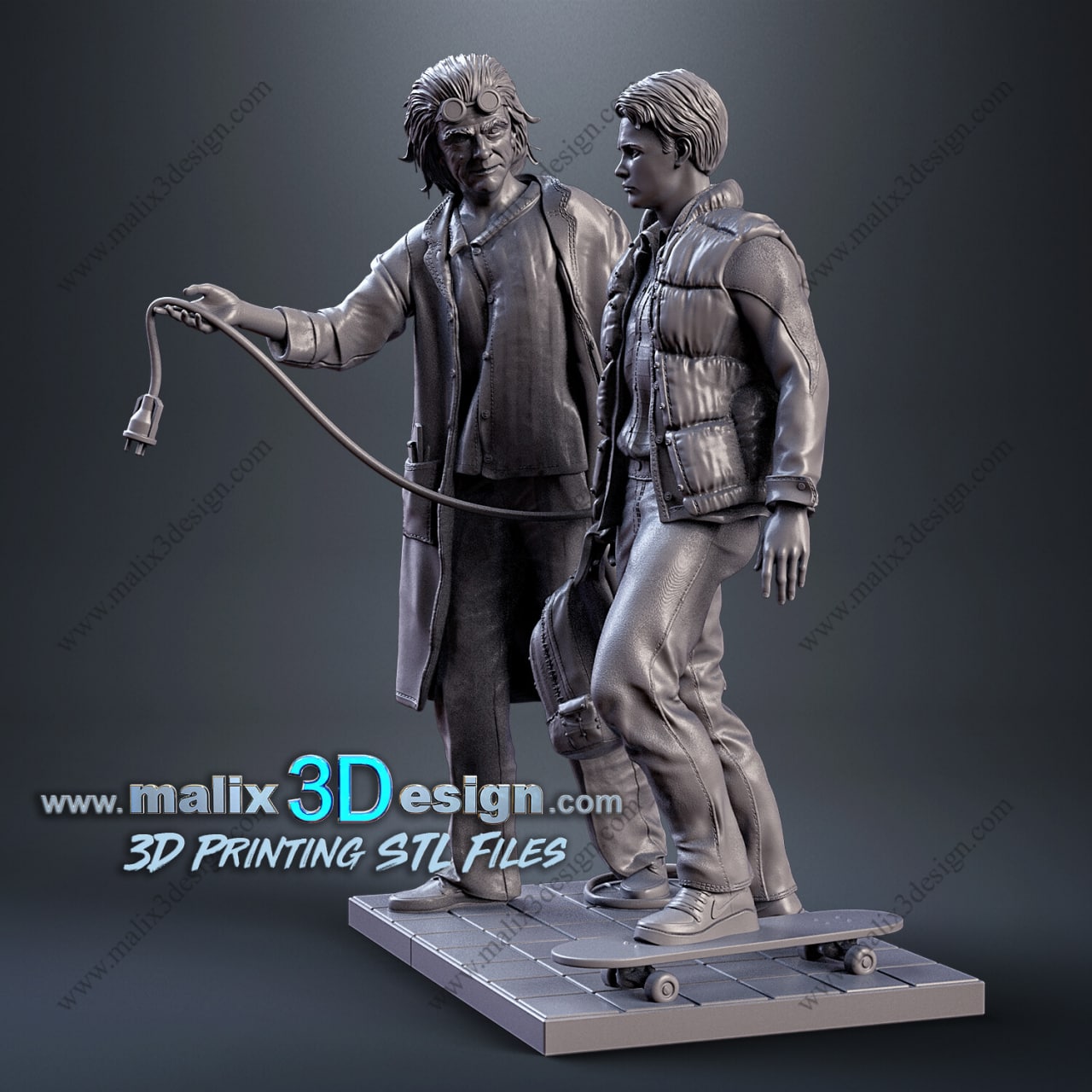 Back to the future Marty and Doc and DeLorean - Image 4