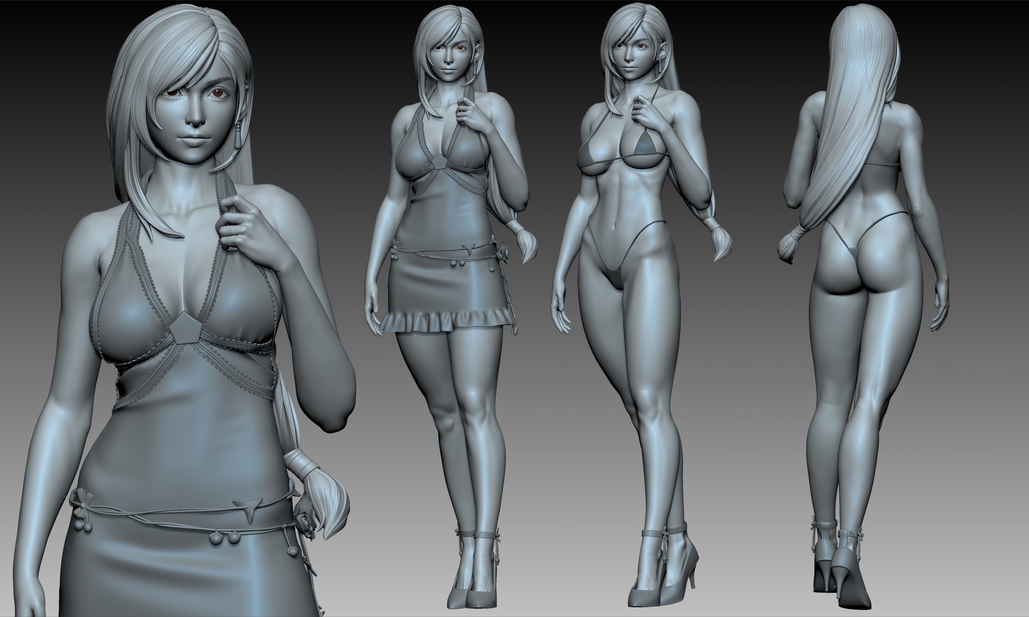Tifa Lockheart STL file for 3D printing