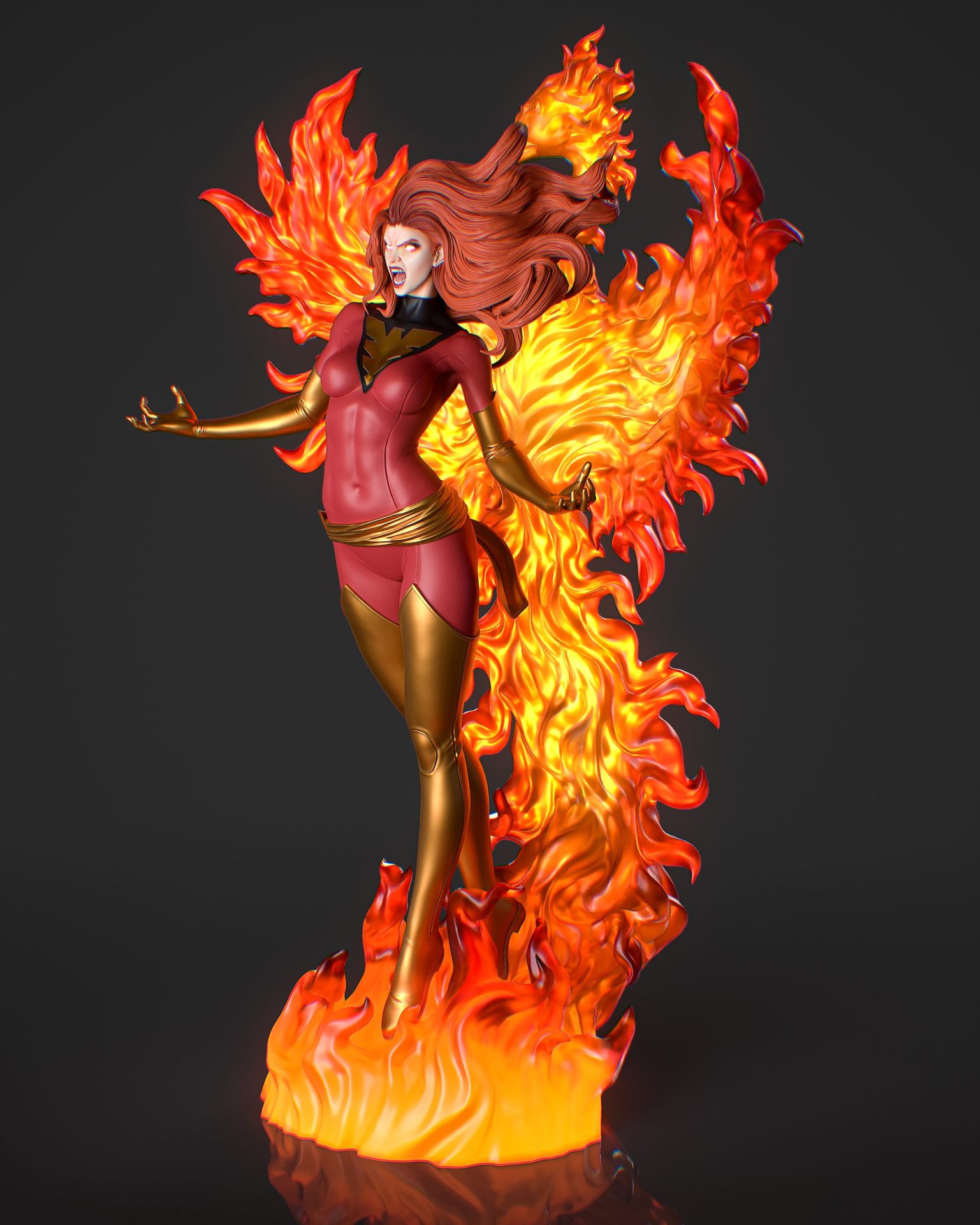 Jean Grey Phoenix - X-MEN - standard + NSFW - STL 3D Printable - Image 3