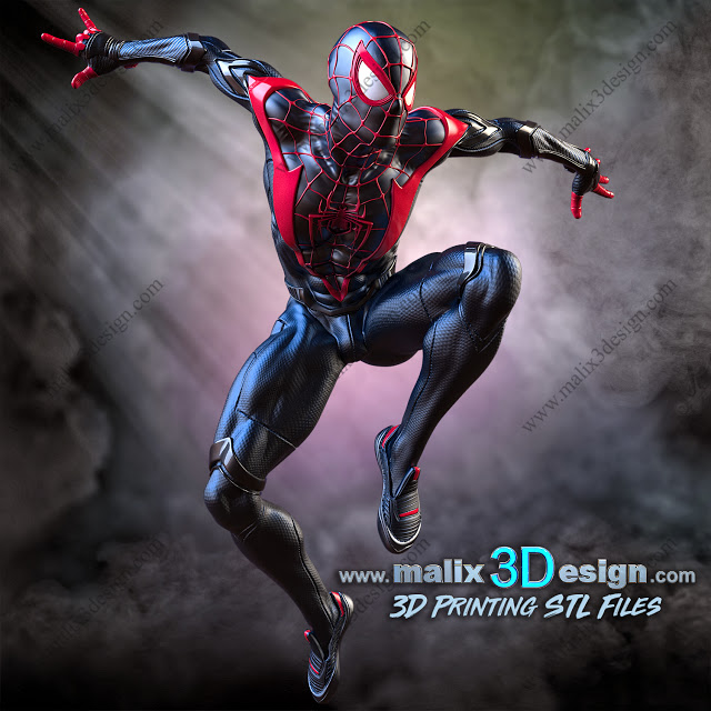 Miles Morales - Spider-Man STL file for 3D printing