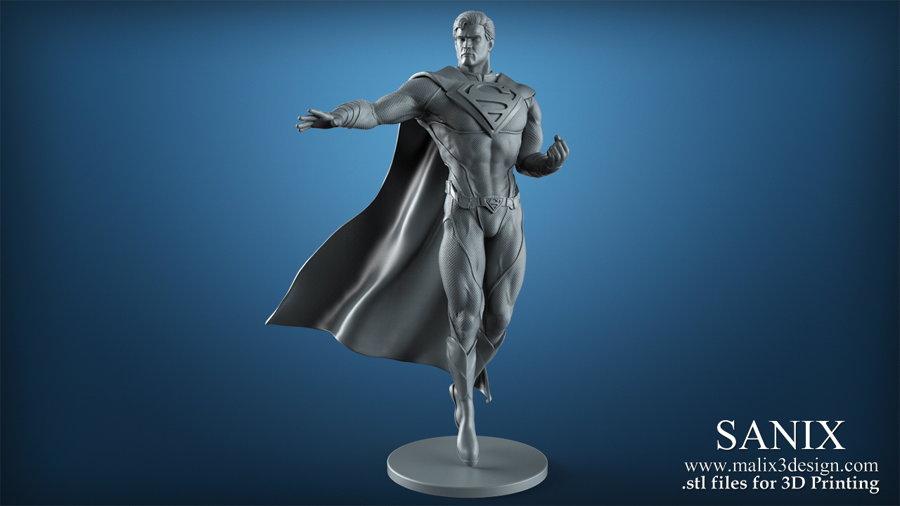 SUPERMAN STL file for 3D printing