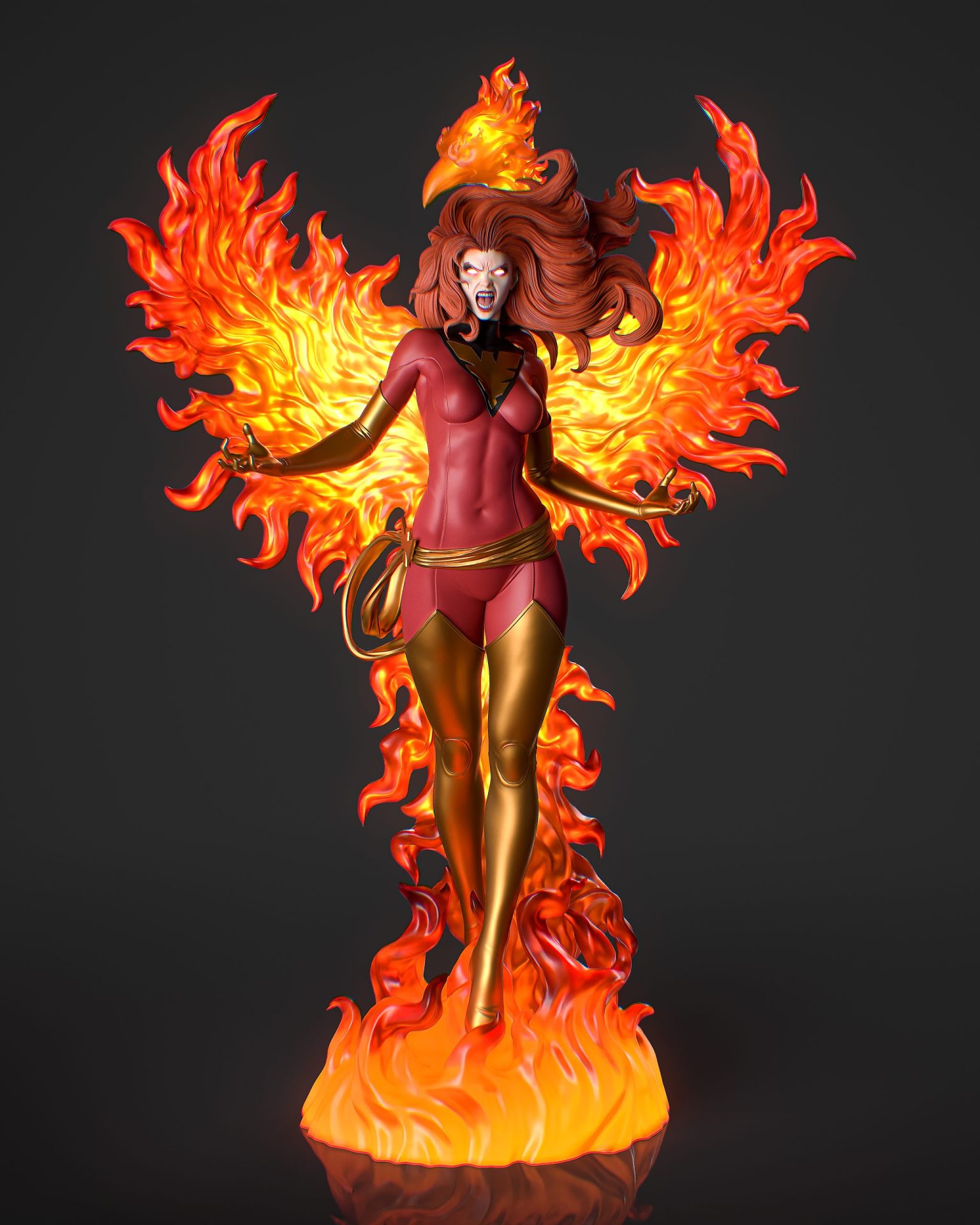 Jean Grey Phoenix - X-MEN - standard + NSFW - STL 3D Printable - Image 4