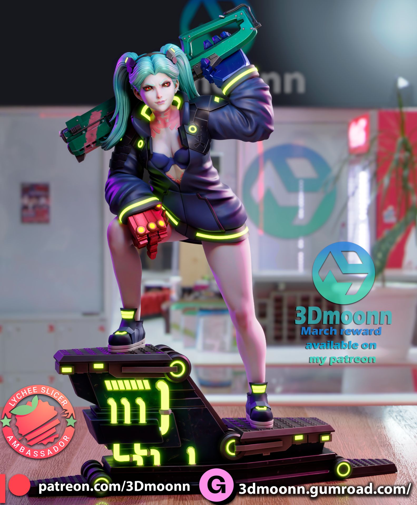 Rebecca v4 - CyberPunk - STL 3D Printable - Image 2