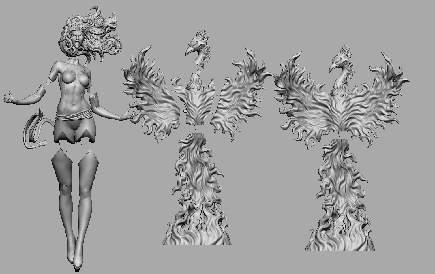Jean Grey Phoenix - X-MEN - standard + NSFW - STL 3D Printable - Image 7